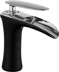 MEXEN - Lyra umyvadlová baterie, černá/chrom (745300-07)