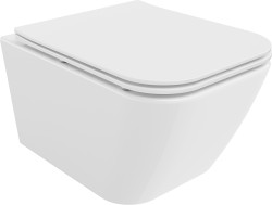 MEXEN - Madox Závěsná WC mísa Rimless včetně sedátka s slow, Duroplast, bílá (30154000)