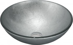 MEXEN - Mira skleněné umyvadlo 42, stříbrná (24124211)