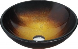 MEXEN - Mira skleněné umyvadlo 42, zlatá tmavá (24124251)