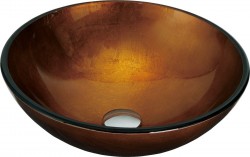 MEXEN - Mira skleněné umyvadlo 42, zlaté (24124250)