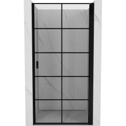 MEXEN - MIST dveřní část (1d) 90x200 cm 6mm černá, dekor, pravé (8A2-090-000-70-77-P)