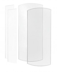 MEXEN - MIST dveřní část čtvrtkruhová (2d2s) 90x90x200 cm 6mm, čirá (8A33-090-090-00-00)