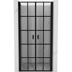 MEXEN - MIST dveřní část (d+d) 85x200 cm 6mm černá, dekor (8A7-085-000-70-77)