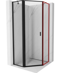 MEXEN - MIST dveřní část pětiboká (s) 100x200 cm 6mm černá, okraj, pravá (8A8-000-100-70-70-P)