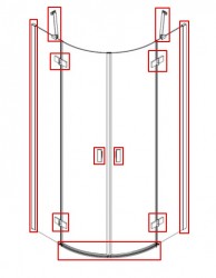 MEXEN - MIST montážní sada pro 8A33, zlatá (8A33-50)