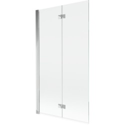 MEXEN - MIST vanová zástěna 100x150 cm 6mm 2-s, chrom, čirá, levá (8A9-100-002-01-00-L)