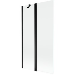 MEXEN - MIST vanová zástěna 100x150 cm 6mm f+s, černá, čirá (8A9-100-011-70-00)