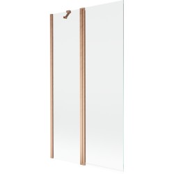 MEXEN - MIST vanová zástěna 100x150 cm 6mm f+s, měď kartáčovaná, čirá (8A9-100-011-65-00)