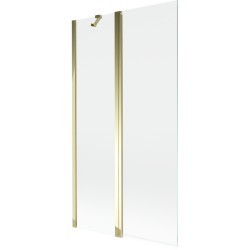 MEXEN - MIST vanová zástěna 100x150 cm 6mm f+s, zlatá, čirá (8A9-100-011-50-00)