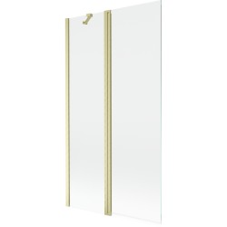 MEXEN - MIST vanová zástěna 100x150 cm 6mm f+s, zlatá kartáčovaná, čirá (8A9-100-011-55-00)