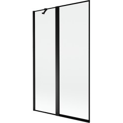 MEXEN - MIST vanová zástěna 110x150 cm 6mm f+s, černá, okraj, levá (8A9-110-011-70-70-L)