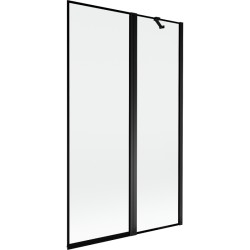 MEXEN - MIST vanová zástěna 110x150 cm 6mm f+s, černá, okraj, pravá (8A9-110-011-70-70-P)