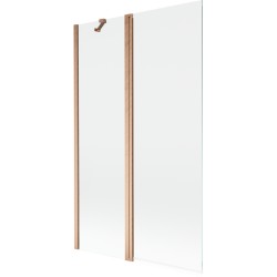 MEXEN - MIST vanová zástěna 110x150 cm 6mm f+s, měď kartáčovaná, čirá (8A9-110-011-65-00)