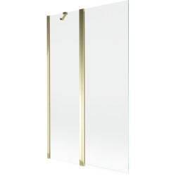 MEXEN - MIST vanová zástěna 110x150 cm 6mm f+s, zlatá, čirá (8A9-110-011-50-00)