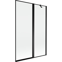MEXEN - MIST vanová zástěna 120x150 cm 6mm f+s, černá, okraj, pravá (8A9-120-011-70-70-P)