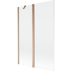 MEXEN - MIST vanová zástěna 120x150 cm 6mm f+s, měď kartáčovaná, čirá (8A9-120-011-65-00)