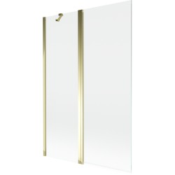MEXEN - MIST vanová zástěna 120x150 cm 6mm f+s, zlatá, čirá (8A9-120-011-50-00)