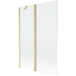 MEXEN - MIST vanová zástěna 120x150 cm 6mm f+s, zlatá kartáčovaná, čirá (8A9-120-011-55-00)