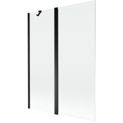 MEXEN - MIST vanová zástěna 130x150 cm 6mm f+s, černá, čirá (8A9-130-011-70-00)