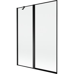 MEXEN - MIST vanová zástěna 130x150 cm 6mm f+s, černá, okraj, levá (8A9-130-011-70-70-L)
