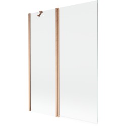 MEXEN - MIST vanová zástěna 130x150 cm 6mm f+s, měď kartáčovaná, čirá (8A9-130-011-65-00)