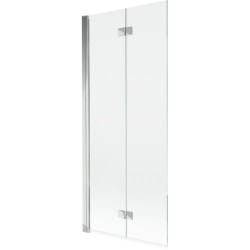 MEXEN - Mist vanová zástěna 2-křídlová levá 80 x 150, transparent, chrom (8A9-080-002-01-00-L)