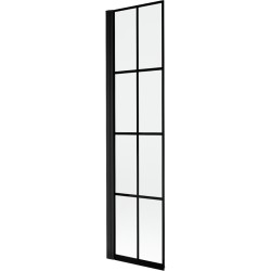MEXEN - MIST vanová zástěna 50x150 cm 6mm 1-s, černá, dekor, levá (8A9-050-001-70-77-L)