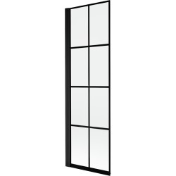MEXEN - MIST vanová zástěna 60x150 cm 6mm 1-s, černá, dekor, levá (8A9-060-001-70-77-L)