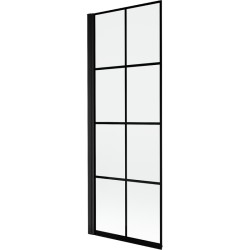 MEXEN - MIST vanová zástěna 70x150 cm 6mm 1-s, černá, dekor, levá (8A9-070-001-70-77-L)