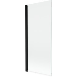 MEXEN - MIST vanová zástěna 80x150 cm 6mm 1-s, černá, čirá (8A9-080-001-70-00)