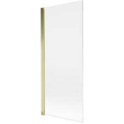 MEXEN - MIST vanová zástěna 80x150 cm 6mm 1-s, zlatá, čirá (8A9-080-001-50-00)