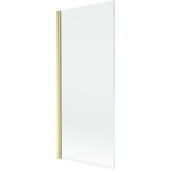 MEXEN - MIST vanová zástěna 80x150 cm 6mm 1-s, zlatá kartáčovaná, čirá (8A9-080-001-55-00)
