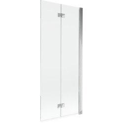 MEXEN - MIST vanová zástěna 80x150 cm 6mm 2-s, chrom, čirá, pravá (8A9-080-002-01-00-P)