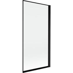 MEXEN - MIST vanová zástěna 90x150 cm 6mm 1-s, černá, okraj, pravá (8A9-090-001-70-70-P)