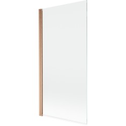 MEXEN - MIST vanová zástěna 90x150 cm 6mm 1-s, měď kartáčovaná, čirá (8A9-090-001-65-00)