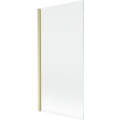 MEXEN - MIST vanová zástěna 90x150 cm 6mm 1-s, zlatá kartáčovaná, čirá (8A9-090-001-55-00)