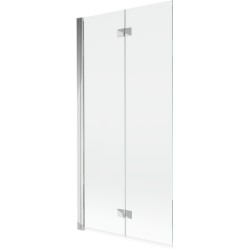 MEXEN - MIST vanová zástěna 90x150 cm 6mm 2-s, chrom, čirá, levá (8A9-090-002-01-00-L)