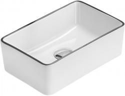 MEXEN - Nadiaumyvadlo na desku 36 x 23, bélá/černá hrana (21613607)