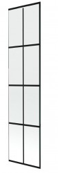 MEXEN - NEXT sklo k vanové zástěně 50x150 fix 6mm, černý dekor (895-050-000-00-77)