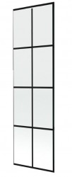 MEXEN - NEXT sklo k vanové zástěně 90x150 fix 6mm, černý dekor (895-090-000-00-77)