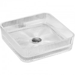 MEXEN - Nira skleněné umyvadlo na desku 39 x 39, transparent (24203900)