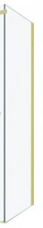 MEXEN - OMEGA stěna 70x190 cm 8 mm zlatá, transparent (820-070-000-50-00)