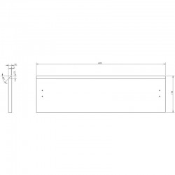 MEXEN - Orio čelo pro koupelnovou skříňku 70 x 20, bílá lesk (91A10-0700-235-1-00)