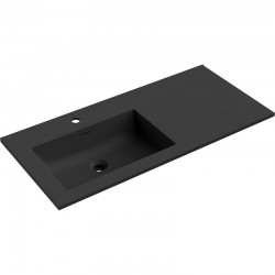 MEXEN - Otis umyvadlo zapuštěné do desky levá 101 x 46,5, černá mat (25181071L)