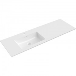 MEXEN - Otis umyvadlo zapuštěné do desky levá 141 x 46,5, bílá lesk (25181400L)