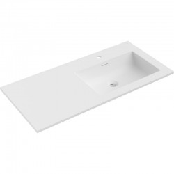 MEXEN - Otis umyvadlo zapuštěné do desky pravá 101 x 46,5, bílá mat (25181001P)