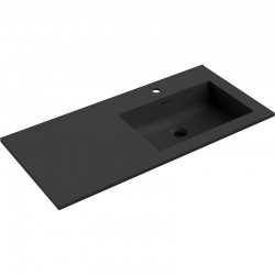MEXEN - Otis umyvadlo zapuštěné do desky pravá 101 x 46,5, černá mat (25181071P)