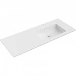 MEXEN - Otis umyvadlo zapuštěné do desky pravá 121 x 46,5, bílá mat (25181201P)