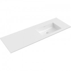 MEXEN - Otis umyvadlo zapuštěné do desky pravá 141 x 46,5, bílá lesk (25181400P)
